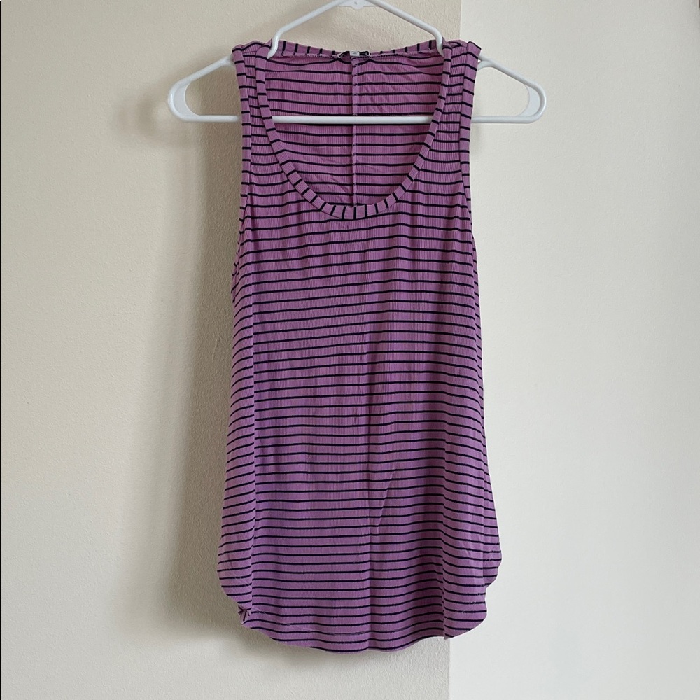 Anthropologie Purple Striped Women's Tank Top